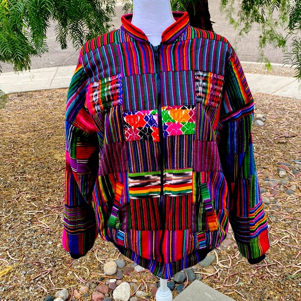 V2k Borden Traders Patchwork Bomber - image 1